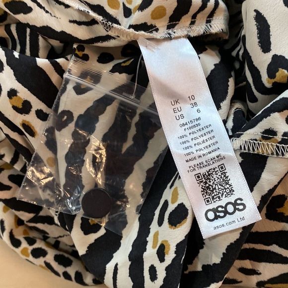 NWT ASOS Animal Print Wide Leg Jumpsuit - Picture 11 of 16